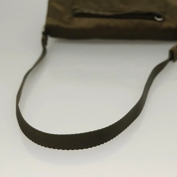 PRADA Shoulder Bag Satin Green Silver Auth 129632 - Picture 8 of 16